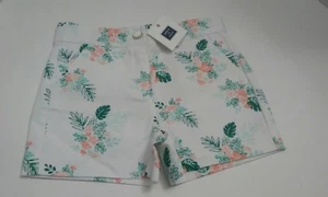 Janie And Jack Girl White Floral Dress Shorts Size 6 Adjustable Waist . - Picture 1 of 12