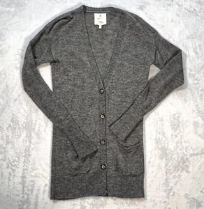 Aerie Cardigan Women's Size XS Button Front Gray Acrylic Wool Sweater Pockets - Picture 1 of 6