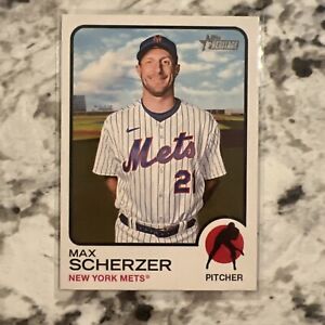 Max Scherzer 2022 Topps Heritage High Number-Color Swap SSP Short Print Rangers