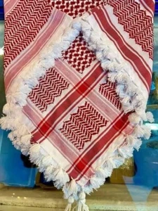 Jordanian Traditional Cotton Head Hattah Shemagh Scarf Keffiyeh شماغ كوفية - Picture 1 of 4