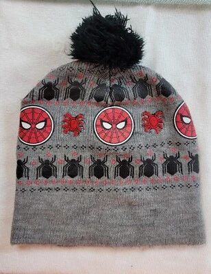 Gorro Spiderman Marvel Juvenil Pequeño Adulto Cómic Invierno Tejido Sombrero De Colección Raro Foto 1 de 4