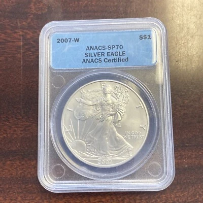 2007-W $1 Silver Eagle  ANACS SP70 - Image 1 of 2