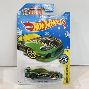 Hot Wheels Toyota Supra HW Speed Graphics on Snowflake Card W/ Protecto - Picture 1 of 5