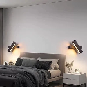 Applique da parete moderna led 350° girevole per camera da letto comodino soggiorno - Foto 1 di 18