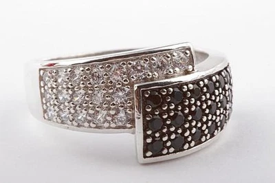  Saphir Kristall Ring 925 er Sterling Silber Safir top! # - Bild 1 von 4