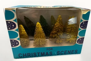 Cody Foster Evergreen Trees - 9 Decorative Bottle Brush Tree Set New Old Stock - Picture 1 of 5