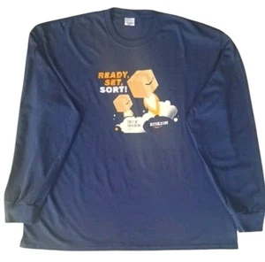 Amazon "READY, SET, SORT" Langarmshirt, 2XL, blau. - Bild 1 von 5