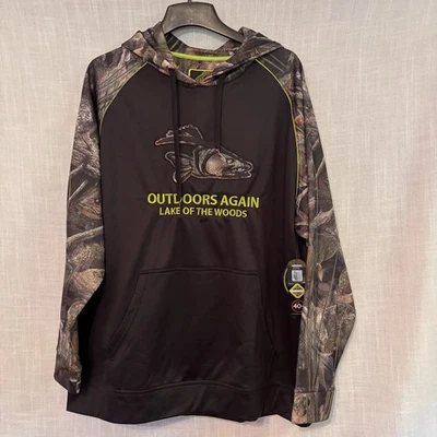 Sudadera con Capucha Pesca Fishouflage Nueva con Etiquetas Walleye Camuflada Sudadera con Capucha 2XL Bolsa Bolsillo Foto 1 de 4