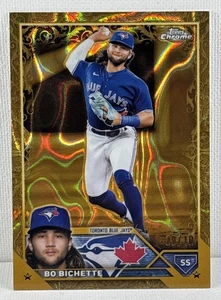 2023 Topps Gilded Collection - #93 Bo Bichette Gold Wave Refractor  #d 9/10 - Picture 1 of 3