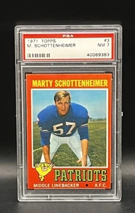 Marty Schottenheimer 1971 Topps #3 RC PSA 7 Rookie NFL Football Card! - Bild 1 von 2