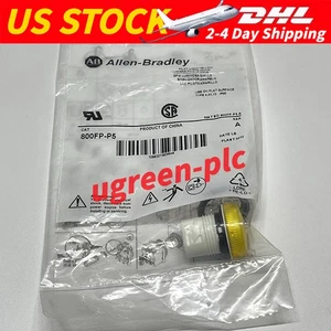 Allen Bradley 800FP-P5 Series A Pilot Light, Yellow Brand New Free Shipping - Picture 1 of 4