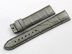 Strap Band Vera Pelle Cocco Grigio Metallizzato 18/16mm Realizzato a mano Unisex - Bild 1 von 4