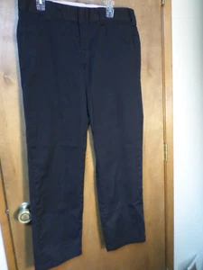 Pantalones Dickies Para Hombre Ajustados Rectos Mezcla Algodón Negros-Talla 34 x 32 - Imagen 1 de 8