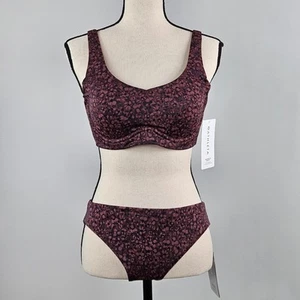 Athleta Women's Bikini Swimsuit | Floral Print | Top 36 B / C | Bottoms Large - Picture 1 of 21