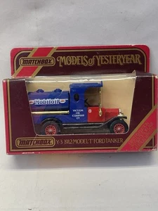 Matchbox Models of Yesteryear Y3 1912 Model T Ford Tanker Mobil Oil 1984 NIB VTG - Picture 1 of 4