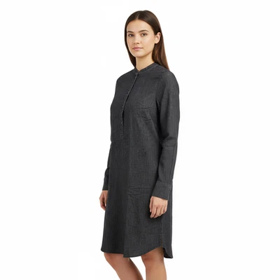 UNIVERSAL STANDARD Shirt Dress Black Denim Stretchy Size 4XS (00-0) New - Image 1 of 4