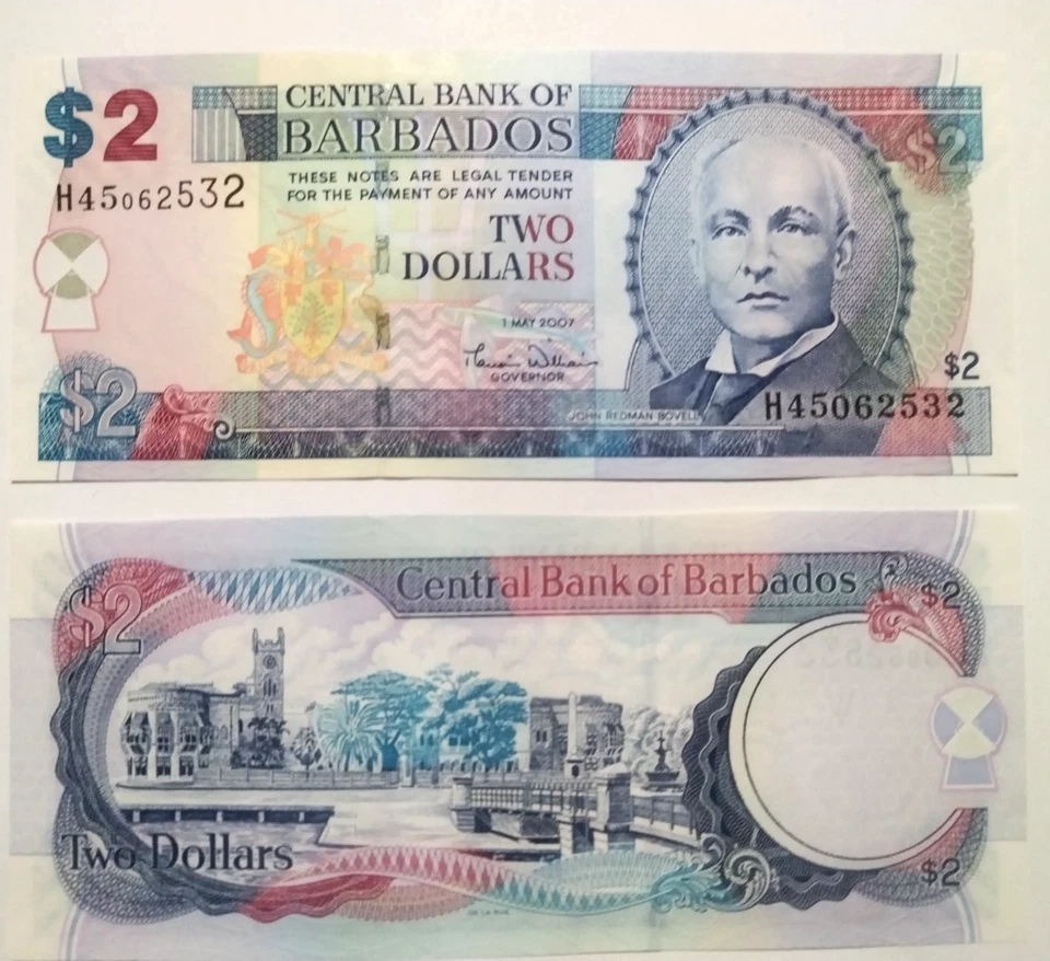 Billet Iles BARBADES / Barbados - 2$ - 2007 - P 66a NEUF (Côte 11$) - Photo 1/1