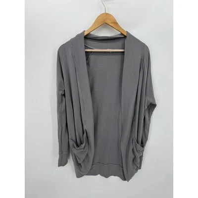 Cárdigan Suéter PJ Harlow Mujer Pequeño Gris Amelia Frente Abierto Mezcla Rayón Satinado Foto 1 de 4