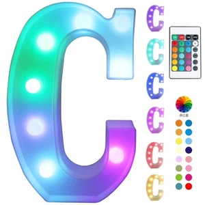 Bunte LED Festzelt Buchstaben Lichter mit Fernbedienung - Leuchten Festzelt Schilder - Lassen... - Bild 1 von 7