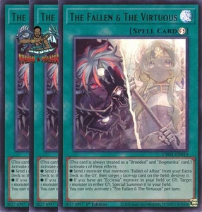 Yugioh! 3x Die Gefallenen & Die Tugendhaften CH01-DE019 Ultra Rare 1. Auflage NM - Bild 1 von 1