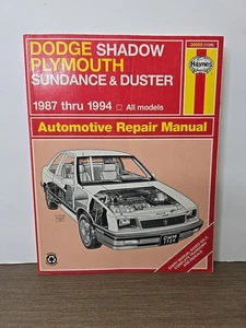 Haynes Repair Manual 1987 - 1991 Dodge Shadow & Plymouth Sundance - Bild 1 von 2