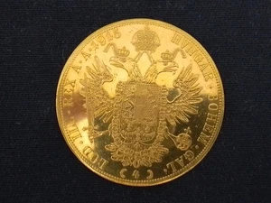 1915 Österreich 4 Dukaten Franz Joseph Goldmünze verspiegelt Feld scharf Relief. - Bild 1 von 5