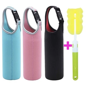 3 Pack 16-21 oz Neoprene Water Bottle Sleeve Portable Cooler Bag - Picture 1 of 8
