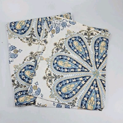 Juego de 2 fundas de almohada estándar Ralph Lauren Medallion azul dorado Foto 1 de 4