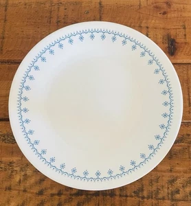 3 Vintage Corelle 6,75" Schneeflocke Girlande Blau Brot & Butter/Dessertteller - Bild 1 von 7