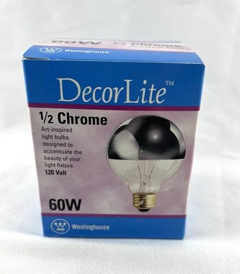 DecorLite 1/2 Chrome 60W Light Bulb 120V Westinghouse Vintage 2000 - Image 1 of 4