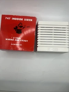 ADEMCO/HONEYWELL 747 INDOOR SIREN 2 Tone Warble & Steady 12VDC, 400mA, 95dB, - Picture 1 of 3