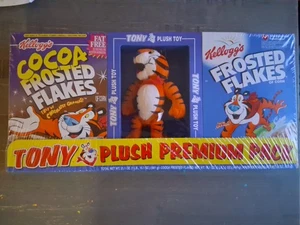 1998 Kelloggs Tony der Tiger Plüsch mit zwei ungeöffneten Schachteln Müsli - Bild 1 von 9