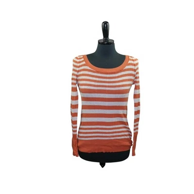 Vintage Y2K Mudd Striped Top Scoop Neck Ribbed 100% Cotton 2000s M - Image 1 of 3