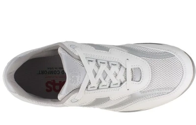 Кроссовки женские SAS Tour сетчатые/кожаные серебристые/белые комфортные мягкие 7,5 W3 - Изображение 1 из 4