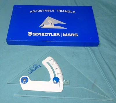 new = Staedtler Mars 8"  8 inch Adjustable Arithmetic Triangle 964 50-8 - Image 1 of 4