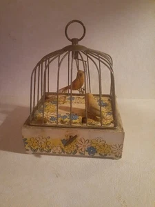 Vintage Schmuckkästchen Vogelkäfig mit Spieluhr/automatisiert - Bild 1 von 7