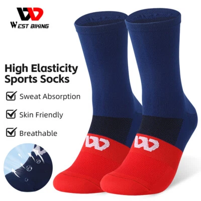 Cycling Socks Breathable Compression Outdoor Sports Sock Football Socks EU 37-44 - Image 1 of 4