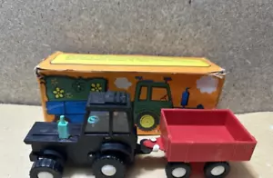 Vintage collectible toy Tractor with trailer plastic USSR (381) - Picture 1 of 10
