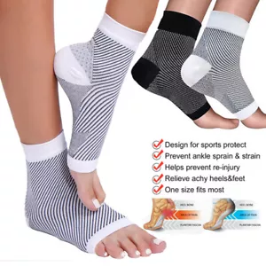 Plantar Fasciitis Compression Socks Ankle Arch Brace Support Pain Relief Socks - Picture 1 of 14