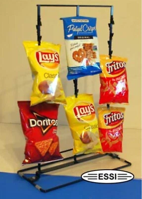 Counter Snack Rack - Triple Column - 36 Clips - Chip Display