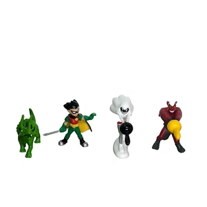 Teen Titans Action Figure Lot Mini Figures Toys Beast Boy Robin Raven Trigon 4 - Picture 1 of 13