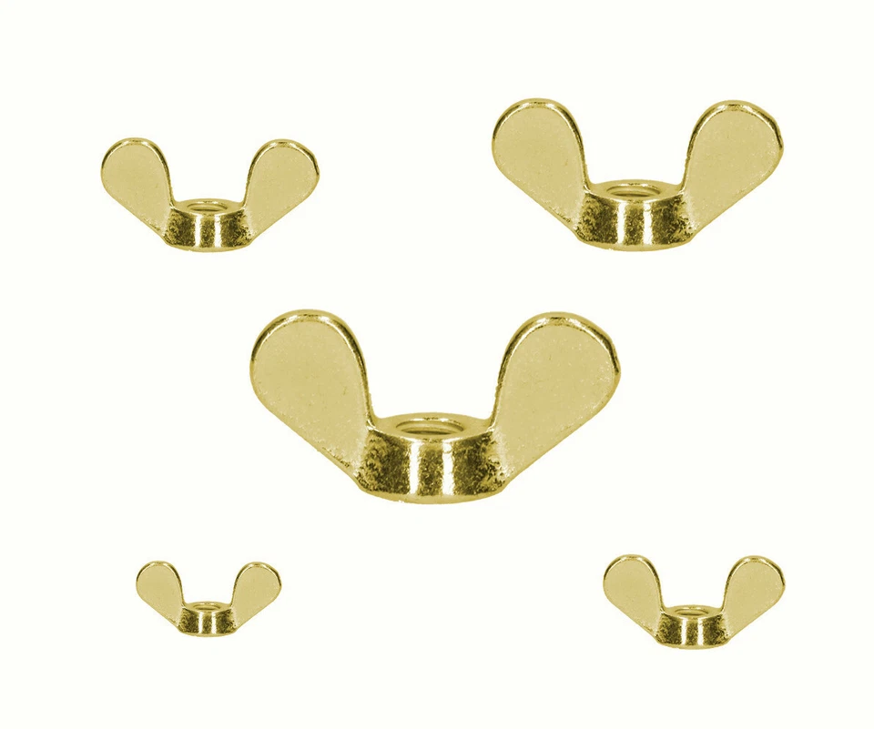 1 - 100 x Flügelmutter Messing DIN 315 runde Form M 3 4 5 6 8 10 - Bild 1 von 1