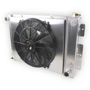 3-Row Aluminum Radiator Fan For 67-69 Small Block Chevy Camaro/Pontiac Firebird - Bild 1 von 9
