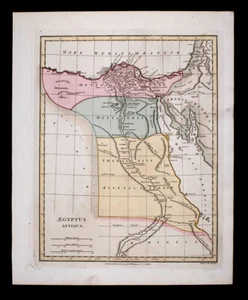 1801 Wilkinson Map Ancient Egypt Giza Pyramids Alexandria Memphis Thebes Nile - Picture 1 of 3