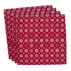 Crisp & Dene Christmas Napkins Set Of 4 - Festive Snowflake Dinner Party Napkins - Picture 1 of 1