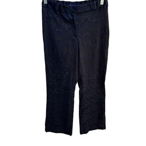 Hillard & Hanson Womens Stretch Straight Leg Elastic Waist Jacquard Dress Pants - Picture 1 of 10