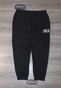 POLO RALPH LAUREN Mens Big & Tall Black Embroidered LOGO Fleece Sweat Pants - Picture 1 of 8
