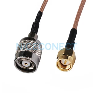 Cable de cola de cerdo macho RP-TNC (pin hembra) a SMA RG316 20 cm para inalámbrico - Imagen 1 de 3