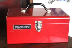Stack on Red Toolbox with Removable Tray 13.5" x 9.5" - Picture 1 of 17