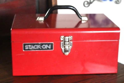 Stack on Red Toolbox with Removable Tray 13.5" x 9.5" - Image 1 of 4